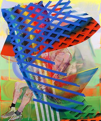 Stronghold, 2011, oil and spray-paint on canvas, 72 x 60 inches Image