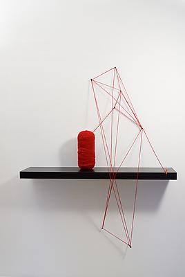 The Anarchist, 2012
Shelf with figurine and yarn, wall installation
56 x 43 x 10 1/4 inches Image