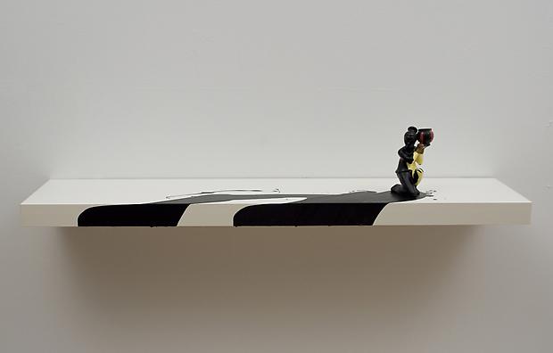 Girl with Vessel, 2012
Shelf with figurine and acrylic, wall installation
8 x 43 1/4 x 10 1/4 inches Image