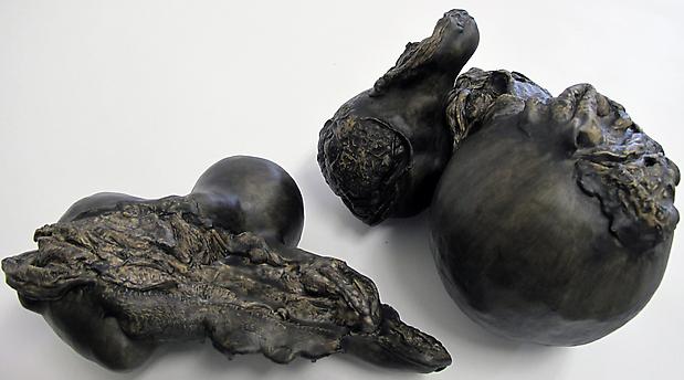 001 and 005, 2011
Clay, resin, wax, oil paint
Dimensions vary Image