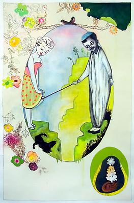 Little Sentimental Diversions, 2009
Mixed media on paper
54 x 36 inches Image