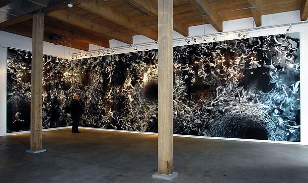 Tehom, 2010 (installation shot), edition of 3
c-print printed on metallic photo paper, mounted between aluminum and 1/4 inch Plexiglas
144 x 576 inches (22 panels) Image
