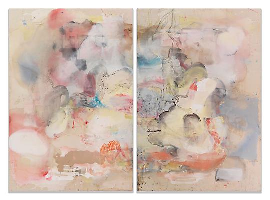 Judith Geichman
Mirage Menagerie, 2009-2010
Acrylic on canvas 
88 x 120 inches (diptych) Image