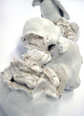 Noelle Allen
These Engulfing Folds, 2011
plaster, clay, epoxy, oil paint, and wax 
dimensions vary Image