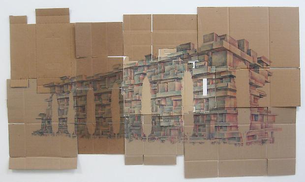 David Lefkowitz
Housing Block with Poplars, 2011
watercolor on cardboard
60 x 84 inches Image