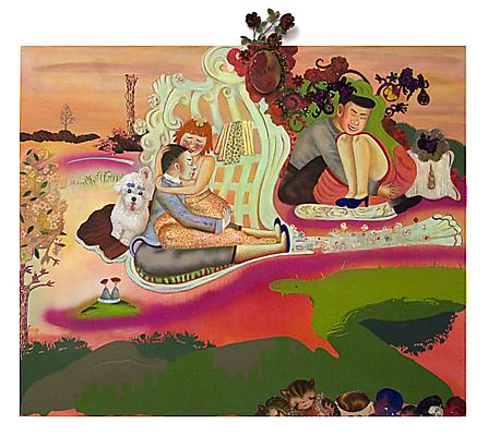Phyllis Bramson
Leaning Into You (with Romantic Flamboyance), 2010
Mixed media on canvas
67 x 70 inches Image