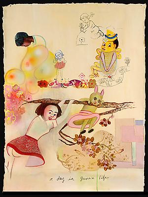 A Day in Jane's Life, 2007
Mixed media on paper
55 x 41 inches Image