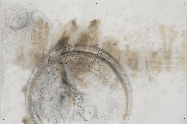 Graph (Time), 2012
Series of three pieces
Graphite, tea and watercolor on paper
Each panel, 35.5 x 24 inches

Photo by Maurene Cooper Image