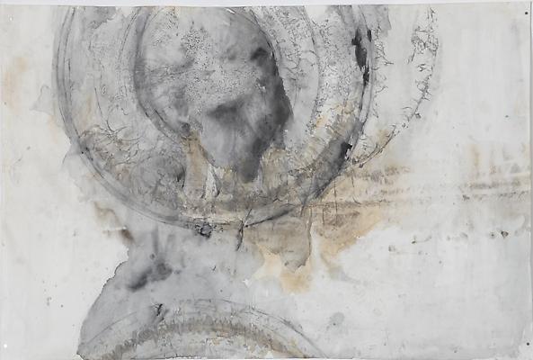 Graph (Time), 2012
Series of three pieces
Graphite, tea and watercolor on paper
Each panel, 35.5 x 24 inches

Photo by Maurene Cooper Image
