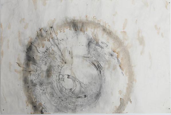 Graph (Time), 2012
Series of three pieces
Graphite, tea and watercolor on paper
Each panel, 35.5 x 24 inches

Photo by Maurene Cooper Image