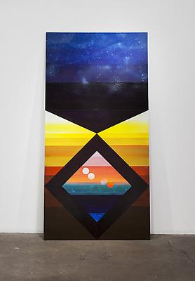 Dimensions, 2012
Acrylic and spray paint on panel
96 x 48 inches Image