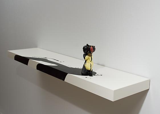 Girl with Vessel, 2012
Detail
Shelf with figurine and acrylic, wall installation
8 x 43 1/4 x 10 1/4 inches Image