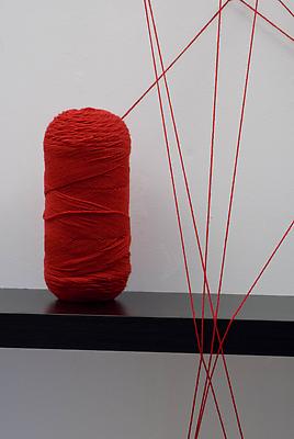 The Anarchist, 2012
Detail
Shelf with figurine and yarn, wall installation
56 x 43 x 10 1/4 inches Image