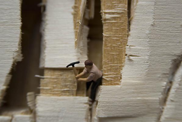Man with Pickaxe (pink shirt), 2011
Detail
Metal figurine on wood panel
8 x 6 x 1 1/2 inches Image