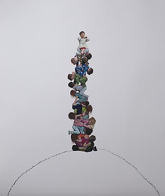 Stack, 2012
Gouache over pigment print on paper
56 h. x 48 inches, framed Image