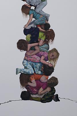 Stack, 2012
Detail
Gouache over pigment print on paper
56 h. x 48 inches, framed Image