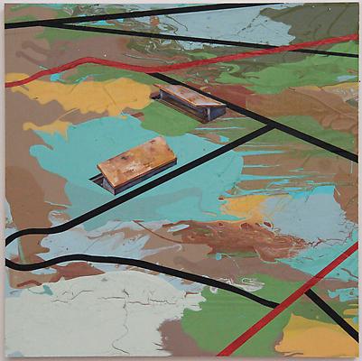 Central Ploughchester Ridge, 2011
Oil, acrylic and latex on wood
19 1/2 x 19 1/2 inches Image