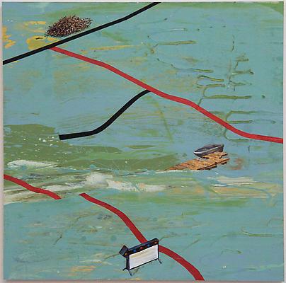 Port Glomwater Village, 2011
Oil, acrylic and latex on wood
19 1/2 x 19 1/2 inches Image