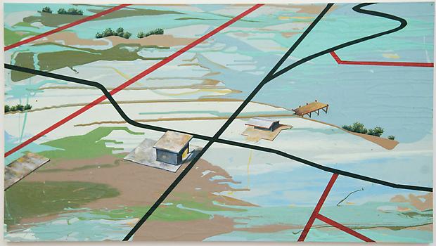 Greater Cedarburg Valley, 2011
Oil, acrylic and latex on wood
20 x 36 inches Image