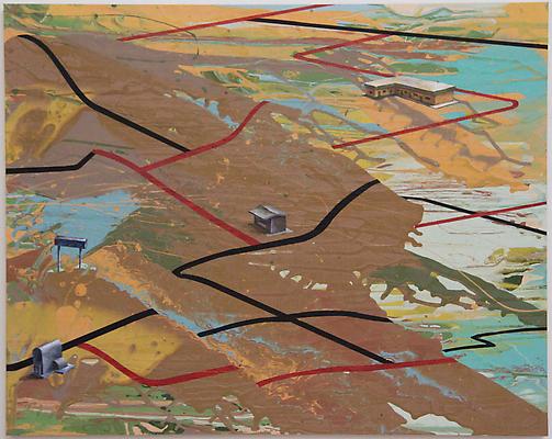 Upper Bottomton Heights, 2011
Oil, acrylic and latex on wood
24 x 30 inches Image