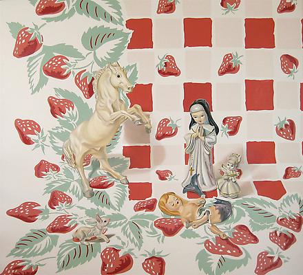 Melodie Provenzano
Broken Mermaid with Strawberries, 2008
acrylic and oil on canvas
64 x 70 inches Image