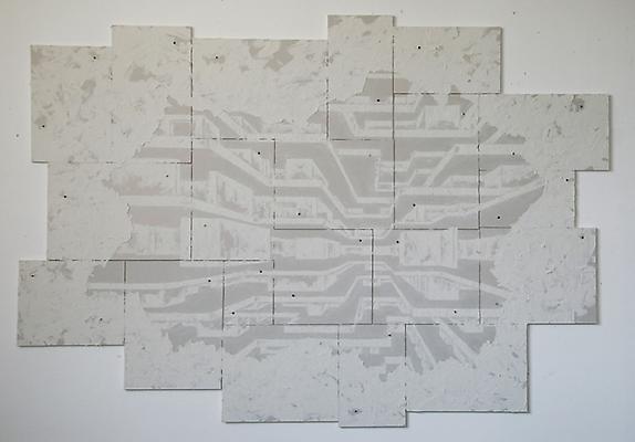 Cutaway #3, 2011
Joint compound on sheet rock
87 x 58 inches Image