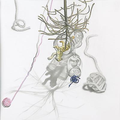Melodie Provenzano
Tiger's Play, 2010
Graphite and gouache on paper
11 x 11 inches Image