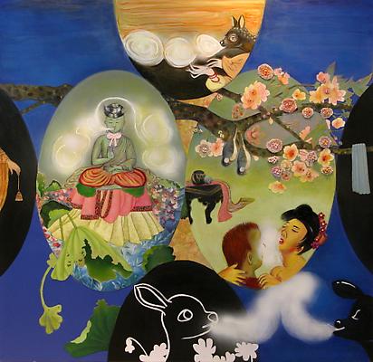 Phyllis Bramson
Breathing Lessons, 2008
Mixed media on canvas
60 x 60 inches Image
