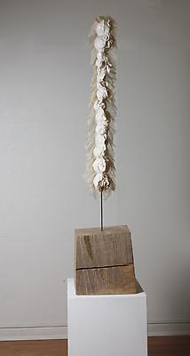 The Bride, 2012
Metal, clay, lace, mushrooms, resin and wood
65 h. x 11 x 13 inches

Photo by Maurene Cooper Image