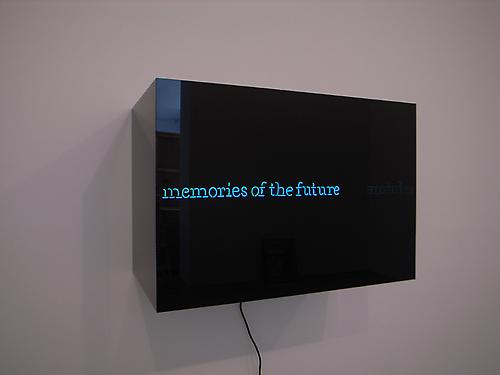 LAURENT GRASSO
memories of the future, 2010
neon, Plexiglas box 
neon: 1 1/2 x 19 5/8 inches (4 x 50 cm)
box: 19 5/8 x 16 1/2 x 29 inches (50 x 42 x 74 cm)
LG-44