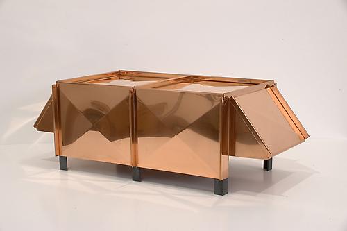 RITA McBRIDE
White Elephant (mini), 2005
copper and steel
7 1/2 x 22 7/8 x 9 7/8 inches (19 x 58 x 25 cm)
edition of 5 (#4/5)
RMC-154.4