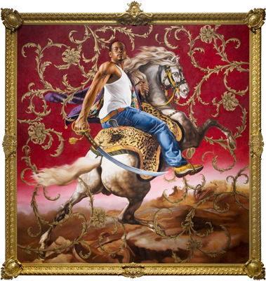 Officer of the Hussars, 2007
oil on canvas
9 x 9 feet 
Museum Purchase, Friends of African and African American Art. 
Collection of the Detroit Institute of Art, Detroit, Michigan
