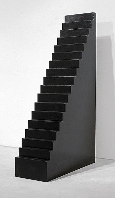 Staircase, 2003
black Burmese lacquer on wood
114 x 72 1/2 x 24 3/8 inches 
(290 x 185 x 62 cm)
WL-27