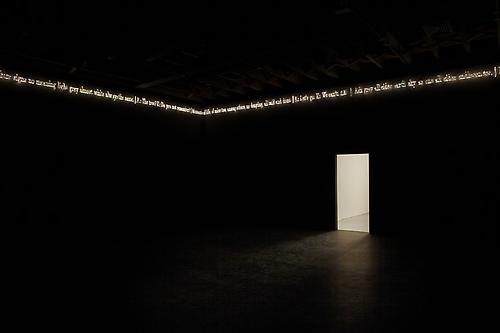 Installation view of 
Joseph Kosuth 'Texts (Waiting for-) for Nothing'  Samuel Beckett, in play at Sean Kelly Gallery, New York
March 30 - April 30, 2011
Main gallery