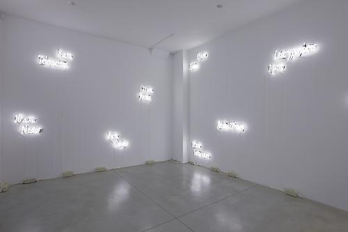 Installation view of 
Joseph Kosuth 'Texts (Waiting for-) for Nothing'  Samuel Beckett, in play at Sean Kelly Gallery, New York
March 30 - April 30, 2011
Gallery 1