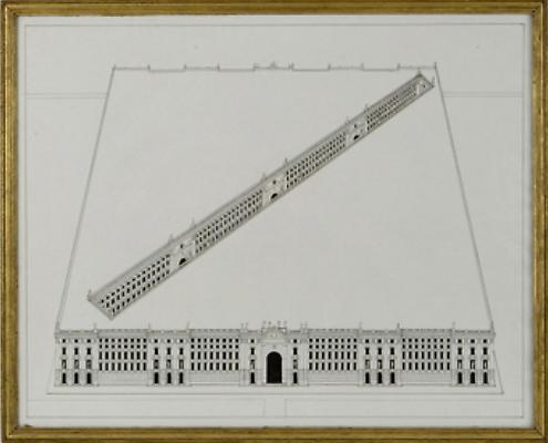 PABLO BRONSTEIN
Large Building with Courtyard, 2006
ink on paper in artist's frame
framed: 20 3/8 x 25 3/4 inches (51.8 x 65.4 cm)
PB-2
