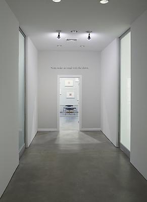 Installation view of 
callum innes | colm tóibín
water | colour
at Sean Kelly Gallery, New York