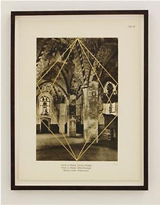 CLAUDIA WIESER
Kirche zu Hattula (Mittel-Finnland), 2009
gold leaf on page
11 1/4 x 8 3/4 inches (28.6 x 22.1 cm)
CWie-1
