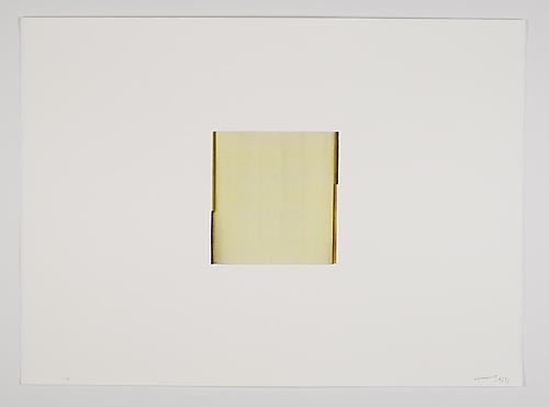 Yellow Ochre / Bluish Violet, 2011
watercolor on Fabriano Artistico HP 640gsm paper
paper: 22 x 30 3/8 inches (56 x 77 cm)
framed: 23 3/4 x 32 x 1 1/2 inches (60.3 x 81.3 x 3.8 cm)
numbered, signed and dated by the artist, recto
CI-110.11.W