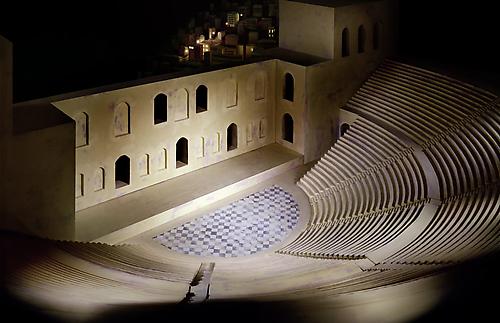 Theater (after the Acropolis) #2, 2006
digital chromogenic print in three panels 
overall dimensions: 119 x 184 1/2 inches (302 x 468 cm)
edition of 3 with 1 AP
signed and numbered on label, verso
JC-179.XL