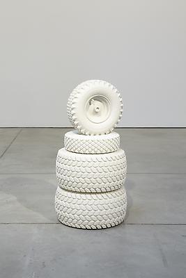 PETER LIVERSIDGE
Tire Monument, 2011
found tires cast in marble dust resin
35 1/2 x 15 inches (90.2 x 38.1 cm) diameter
edition of 3 with 1 AP (#1/3)
PLi-68.1