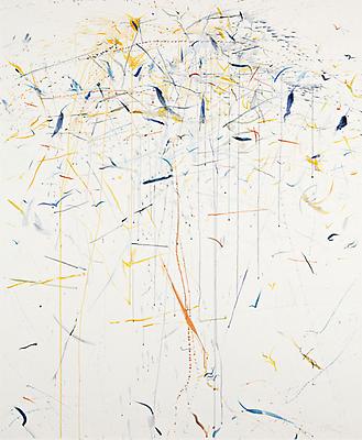REBECCA HORN
Untitled, 2011
acrylic on paper
paper: 71 6/8 x 59 inches (182 x 150 cm)
framed: 81 1/2 x 69 x 1 3/4 inches (207 x 175 x 4.5 cm)
signed and dated by the artist, recto
RH-BL-1015