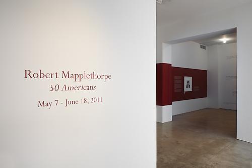 Installation view of Robert Mapplethorpe: 50 Americans
at Sean Kelly Gallery, New York
May 7 - June 18, 2011
All photographs Jason Wyche