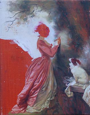 ROSS CHISHOLM
Souvenir, 2010
oil on canvas
9 7/8 x 7 7/8 inches (25 x 20 cm)
RC-241