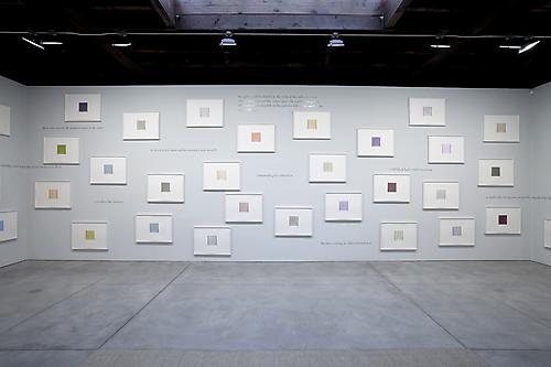 Installation view of 
callum innes | colm tóibín
water | colour
at Sean Kelly Gallery, New York