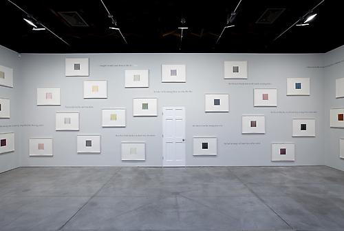 Installation view of 
callum innes | colm tóibín
water | colour
at Sean Kelly Gallery, New York