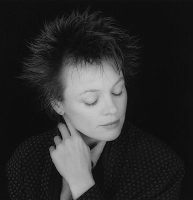 Laurie Anderson, 1987
gelatin silver print
image: 19 x 19 1/4 inches 
(48.3 x 49 cm)
paper: 24 x 20 inches 
(61 x 51 cm)
edition of 10 with 2 APs
MAP-1815