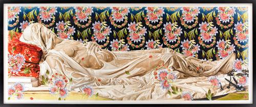 The Veiled Christ (study), 2008. Oil wash on paper, 56 11/16 x 145 1/4 inches.
Collection of the Metropolitan Museum of Art, Francis Lathrop Fund, 2008, 2009.14.