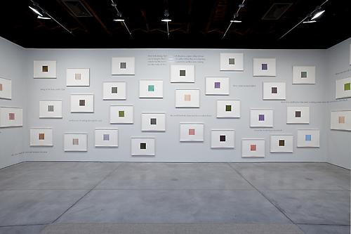 Installation view of 
callum innes | colm tóibín
water | colour
at Sean Kelly Gallery, New York