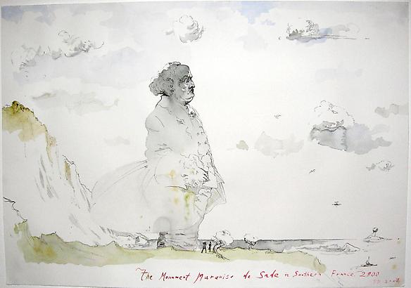 The Monument Marquise de Sade in Southern France
2007
watercolor and ink on paper
35 x 50 cm